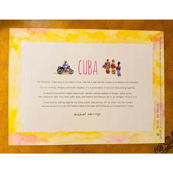 Michael Storrings Cuba 1000 Piece Vibrant Jigsaw Galison Puzzle - Picture 4 of 8